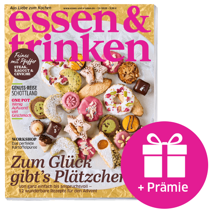 essen & trinken Geschenk-Abo mit Prämie (Abbildung Cover mit Geschenk-Symbol)