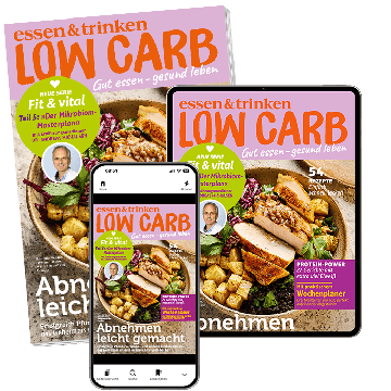 Low Carb Kombi-Abo Abbildung gedrucktes Heft + iPhone + iPad