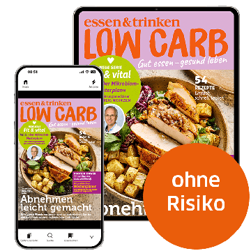 Low Carb Flex-Abo Digital Abbildung des Covers auf iPhone + iPad "ohne Risiko"