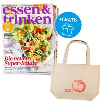 Bild von Beispielausgabe e&t + gratis Shopper mit Tomaten-Motiv