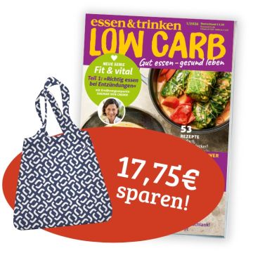 Abbildung Cover Low Carb + Prämie Reisenthel Mini Maxi Shopper