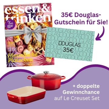 12 Hefte verschenken + 35€ Douglas Gutschein für Sie