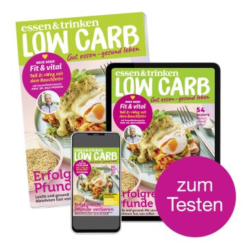 Low Carb Mini-Abo gedrucktes Heft mit digitalem Magazin "zum Testen"