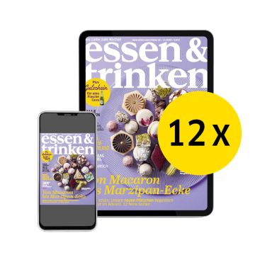 essen & trinken ePaper-Abo (Abbildung Tablet und Smartphone mit der Aufschrift "12x")