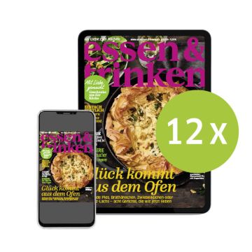 essen & trinken ePaper-Abo (Abbildung Tablet und Smartphone mit der Aufschrift "12x")