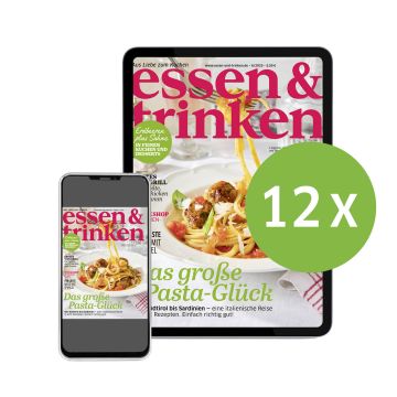 essen & trinken ePaper-Abo (Abbildung Tablet und Smartphone mit der Aufschrift "12x")