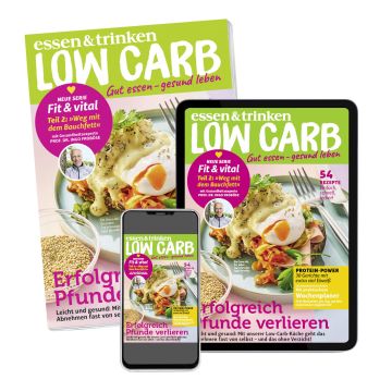 Low Carb Kombi-Abo Abbildung gedrucktes Heft + iPhone + iPad