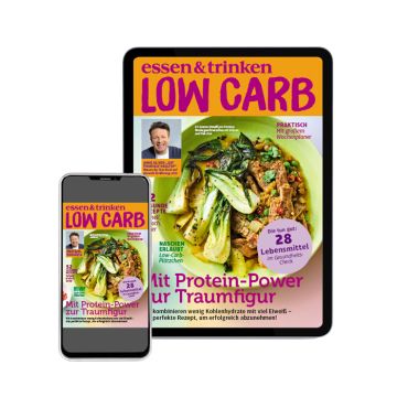 Low Carb Jahres-Abo Digital Abbildung des Covers auf iPhone + iPad