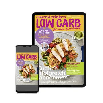 Low Carb Jahres-Abo Digital Abbildung des Covers auf iPhone + iPad