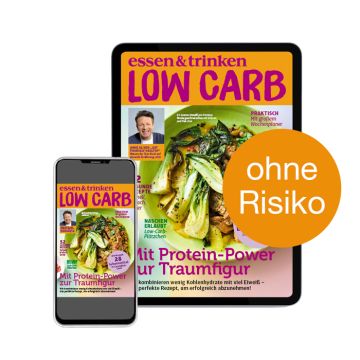 Low Carb Flex-Abo Digital Abbildung des Covers auf iPhone + iPad "ohne Risiko"
