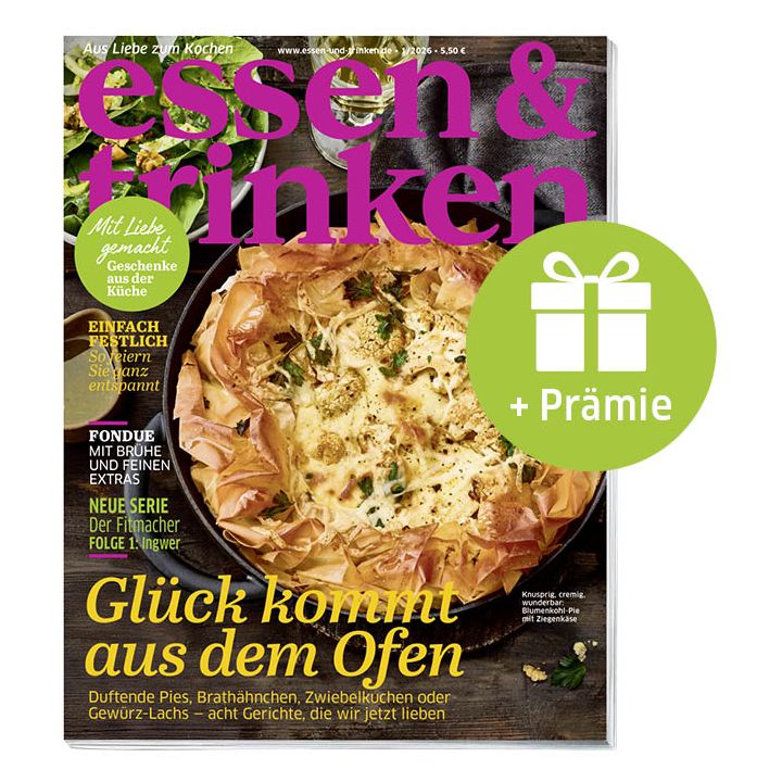 essen & trinken Geschenk-Abo mit Prämie (Abbildung Cover mit Geschenk-Symbol)