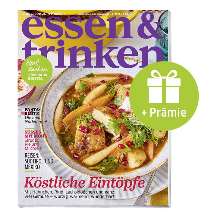 essen & trinken Geschenk-Abo mit Prämie (Abbildung Cover mit Geschenk-Symbol)
