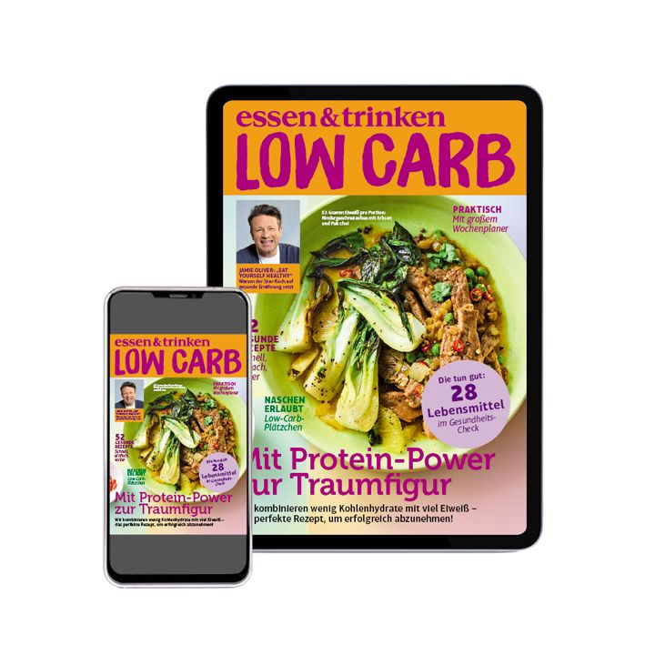 Low Carb Jahres-Abo Digital Abbildung des Covers auf iPhone + iPad